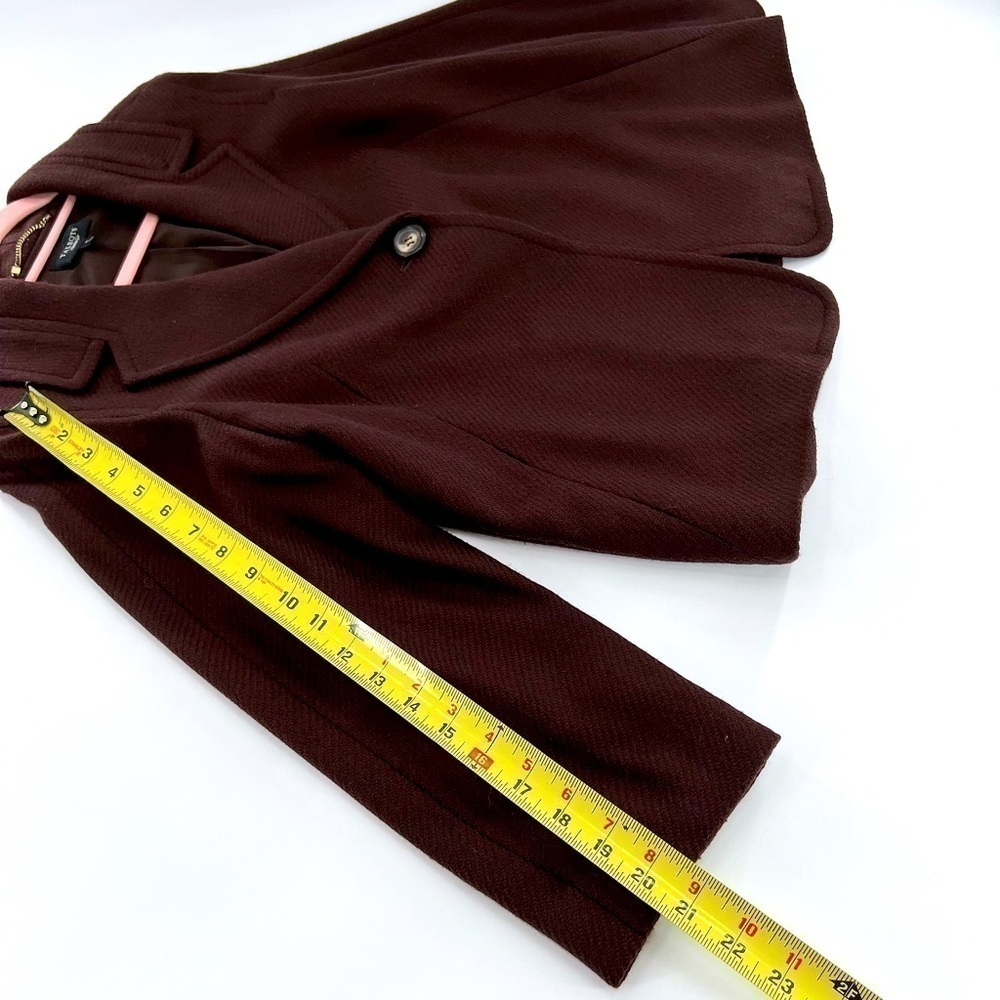 Talbots Wool Blazer One Button Size 14 Brown - image 6